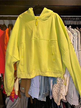 Blogilates Scuba Oversized Half-Zip Hoodie Yellow
